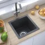 Handgefertigte Spüle aus schwarzem Edelstahl von vidaXL, Sinkt - Ref: Foro24-51499, Preis: 108,02 €, Rabatt: %