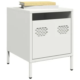White steel bedside table 35x39x43.5 cm by , Nightstands - Ref: Foro24-851254, Price: 43,29 €, Discount: %