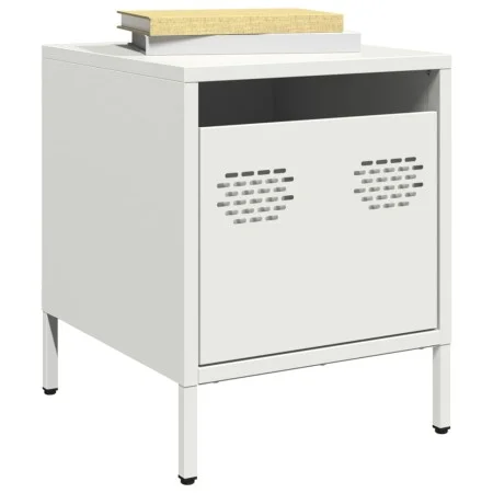 Nachttisch aus weißem Stahl 35x39x43,5 cm von , Nachttische - Ref: Foro24-851254, Preis: 43,29 €, Rabatt: %