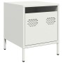 White steel bedside table 35x39x43.5 cm by , Nightstands - Ref: Foro24-851254, Price: 43,68 €, Discount: %