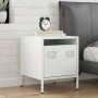 White steel bedside table 35x39x43.5 cm by , Nightstands - Ref: Foro24-851254, Price: 43,68 €, Discount: %