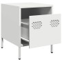 White steel bedside table 35x39x43.5 cm by , Nightstands - Ref: Foro24-851254, Price: 43,68 €, Discount: %