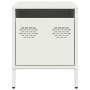 White steel bedside table 35x39x43.5 cm by , Nightstands - Ref: Foro24-851254, Price: 43,68 €, Discount: %