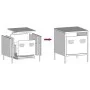 Nachttisch aus weißem Stahl 35x39x43,5 cm von , Nachttische - Ref: Foro24-851254, Preis: 43,29 €, Rabatt: %