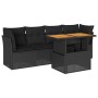 5-piece garden furniture set with black synthetic rattan cushions by , Garden sets - Ref: Foro24-3326876, Price: 370,95 €, Di...