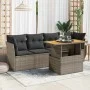 Garden sofa set with 5-piece synthetic rattan gray cushions by , Garden sets - Ref: Foro24-3326881, Price: 337,20 €, Discount: %
