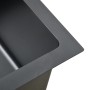 Handgefertigte Spüle aus schwarzem Edelstahl von vidaXL, Sinkt - Ref: Foro24-51499, Preis: 112,26 €, Rabatt: %