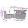 Garden sofa set with 5-piece synthetic rattan gray cushions by , Garden sets - Ref: Foro24-3326881, Price: 337,20 €, Discount: %