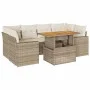 Garden set with 7 pieces of sofas and beige synthetic rattan cushions. by , Garden sets - Ref: Foro24-3327005, Price: 548,84 ...