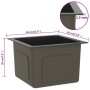 Handgefertigte Spüle aus schwarzem Edelstahl von vidaXL, Sinkt - Ref: Foro24-51499, Preis: 112,26 €, Rabatt: %