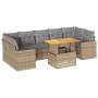 Set de sofás de jardín y cojines 8 piezas ratán sintético beige de , Conjuntos de jardín - Ref: Foro24-3327013, Precio: 570,42 €