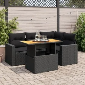 Gartenmöbel-Set 5-teilig mit schwarzen Polstern aus synthetischem Rattan von , Gartensets - Ref: Foro24-3327030, Preis: 396,2...