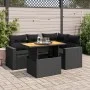 Set de muebles de jardín 5 pzas y cojines ratán sintético negro de , Conjuntos de jardín - Ref: Foro24-3327030, Precio: 404,7...