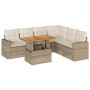 Gartensofagarnitur 7-teilig mit Kissen aus synthetischem Rattan in Beige. von , Gartensets - Ref: Foro24-3327047, Preis: 555,...