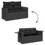 Set de sofás de jardín 7 pzas con cojines ratán sintético negro de , Conjuntos de jardín - Ref: Foro24-3327156, Precio: 519,7...