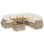 Gartensofagarnitur 7-teilig mit Kissen aus synthetischem Rattan in Beige. von , Gartensets - Ref: Foro24-3327271, Preis: 607,...