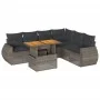 7-piece garden sofa set with gray synthetic rattan cushions by , Garden sets - Ref: Foro24-3327273, Price: 493,63 €, Discount: %