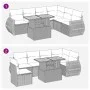 7-piece garden sofa set with gray synthetic rattan cushions by , Garden sets - Ref: Foro24-3327273, Price: 493,63 €, Discount: %