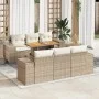 Garden set with 7 pieces of sofas and beige synthetic rattan cushions. by , Garden sets - Ref: Foro24-3327334, Price: 656,90 ...
