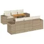 Garden set with 7 pieces of sofas and beige synthetic rattan cushions. by , Garden sets - Ref: Foro24-3327334, Price: 656,90 ...