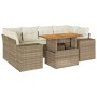Garden set with 7 pieces of sofas and beige synthetic rattan cushions. by , Garden sets - Ref: Foro24-3327341, Price: 578,15 ...