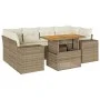 Garden set with 7 pieces of sofas and beige synthetic rattan cushions. by , Garden sets - Ref: Foro24-3327341, Price: 588,80 ...