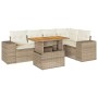 Garden sofa set with 6-piece synthetic rattan beige cushions by , Garden sets - Ref: Foro24-3327376, Price: 518,32 €, Discoun...