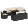 Garden sofa set with 9-piece black synthetic rattan cushions by , Garden sets - Ref: Foro24-3327388, Price: 652,65 €, Discoun...
