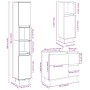Badezimmermöbel-Set, 2-teilig, aus grauem Beton-Sperrholz. von , Badezimmermöbel - Ref: Foro24-3324955, Preis: 175,21 €, Raba...