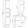 Bathroom furniture set, 2 pieces, gray plywood concrete by , Bathroom furniture - Ref: Foro24-3324955, Price: 175,45 €, Disco...