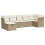 Garden set with 7 pieces of sofas and beige synthetic rattan cushions. by , Garden sets - Ref: Foro24-3325304, Price: 478,16 ...