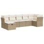 Gartensofagarnitur 7-teilig mit Kissen aus synthetischem Rattan in Beige. von , Gartensets - Ref: Foro24-3325304, Preis: 506,...