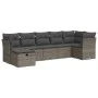 7-piece garden sofa set with gray synthetic rattan cushions by , Garden sets - Ref: Foro24-3325306, Price: 423,34 €, Discount: %