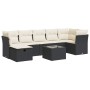 Garden sofa set with 8 pieces of black synthetic rattan and cushions. by , Garden sets - Ref: Foro24-3325312, Price: 468,61 €...