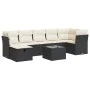 Gartensofa-Set und Kissen, 8-teilig, aus schwarzem Kunststoff-Rattan. von , Gartensets - Ref: Foro24-3325312, Preis: 471,85 €...