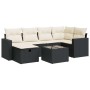 7-piece garden sofa set with black synthetic rattan cushions by , Garden sets - Ref: Foro24-3325392, Price: 430,17 €, Discoun...