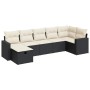7-piece garden sofa set with black synthetic rattan cushions by , Garden sets - Ref: Foro24-3325402, Price: 424,08 €, Discoun...