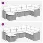7-piece garden sofa set with black synthetic rattan cushions by , Garden sets - Ref: Foro24-3325402, Price: 411,23 €, Discoun...