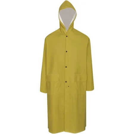 Chubasquero impermeable largo con capucha talla L amarillo de , Trajes impermeables - Ref: Foro24-130769, Precio: 17,36 €, De...