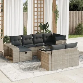 Garden sofa set 11 pieces and gray synthetic rattan cushions by , Garden sets - Ref: Foro24-3326076, Price: 682,37 €, Discoun...