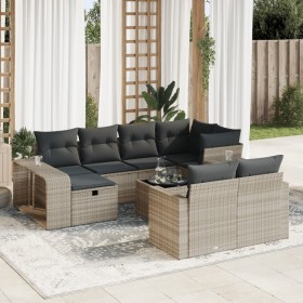 Gartensofagarnitur 11-teilig mit grauen Kissen aus synthetischem Rattan. von , Gartensets - Ref: Foro24-3326076, Preis: 679,1...