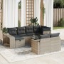 Gartensofagarnitur 11-teilig mit grauen Kissen aus synthetischem Rattan. von , Gartensets - Ref: Foro24-3326076, Preis: 679,1...