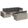 Garden sofa set 11 pieces and gray synthetic rattan cushions by , Garden sets - Ref: Foro24-3326076, Price: 680,49 €, Discoun...