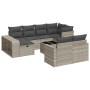 Gartensofagarnitur 11-teilig mit grauen Kissen aus synthetischem Rattan. von , Gartensets - Ref: Foro24-3326076, Preis: 679,1...