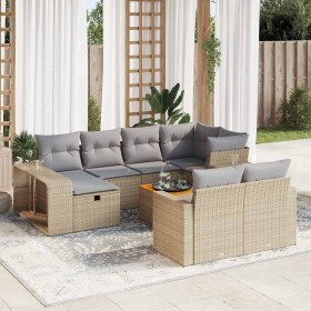 Gartensofa-Set 11-teilig mit beigen Polstern aus synthetischem Rattan von , Gartensets - Ref: Foro24-3326083, Preis: 633,68 €...