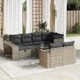 Set de sofás de jardín 11 pzas y cojines ratán sintético gris de , Conjuntos de jardín - Ref: Foro24-3326074, Precio: 610,31 ...