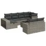 Garden sofa set 11 pieces and gray synthetic rattan cushions by , Garden sets - Ref: Foro24-3326074, Price: 611,47 €, Discoun...
