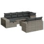Gartensofagarnitur 11-teilig mit grauen Kissen aus synthetischem Rattan. von , Gartensets - Ref: Foro24-3326074, Preis: 620,3...