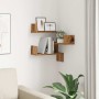 Corner wall shelf, aged wood, 40x40x49.5 cm by , Shelves and shelves - Ref: Foro24-856606, Price: 25,59 €, Discount: %