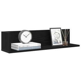 Wall shelves 2 units engineered wood black 75x16.5x16.5 cm by , Shelves and shelves - Ref: Foro24-860032, Price: 31,48 €, Dis...